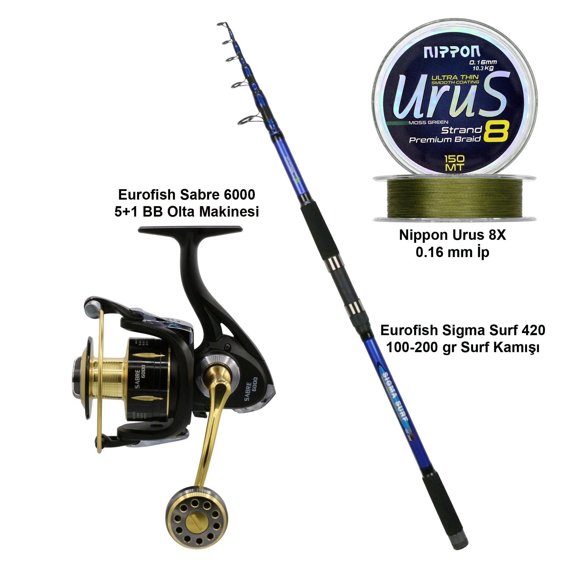 Eurofish Sigma 420 100-200 gr + Eurofish Sabre 6000 Olta Seti