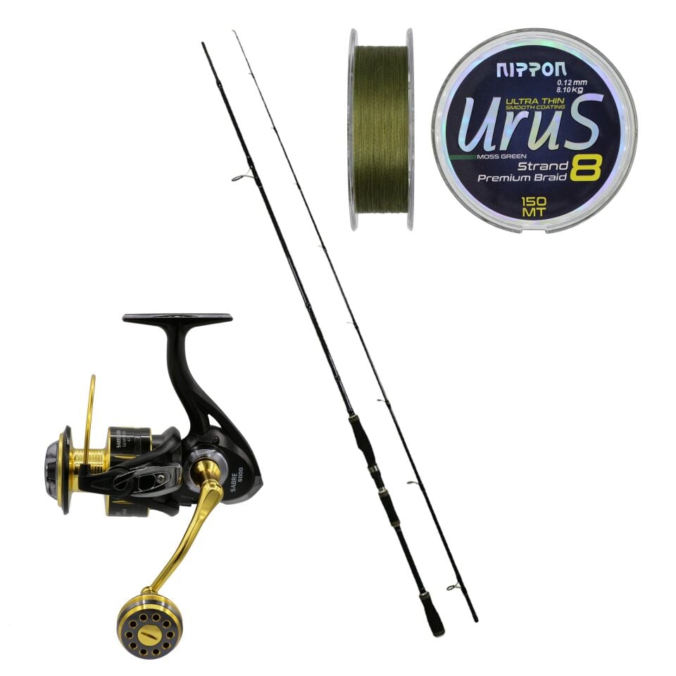 Eurofish Black Mamba 270 cm 8-38 gr + Eurofish Sabre 4000 Spin Olta Seti