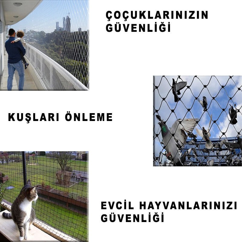 BALKON AĞI 200 MT Kalın