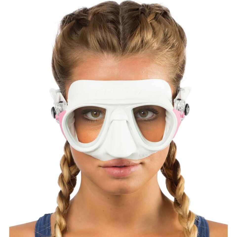 Cressi Calibro Dalış Maskesi CLEAR-WHITE-PINK