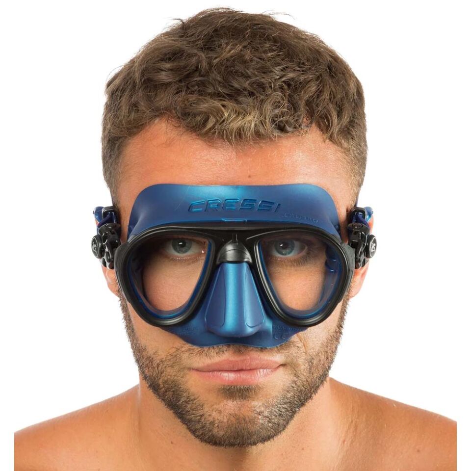 Cressi Calibro Dalış Maskesi CLEAR-BLUE NERY-BLACK