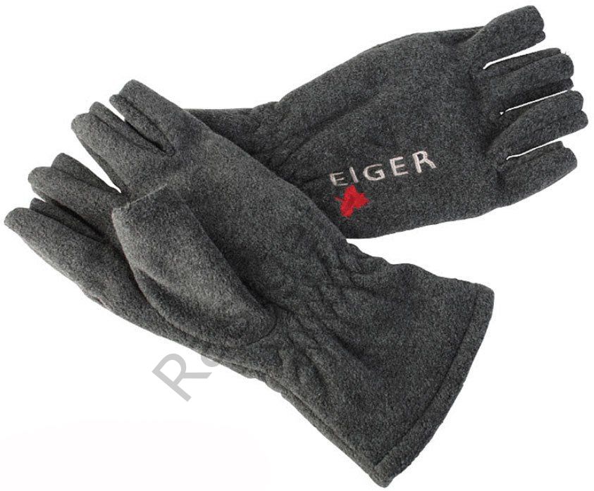Eiger Fleece Glove Half Fingers Dark Grey XL