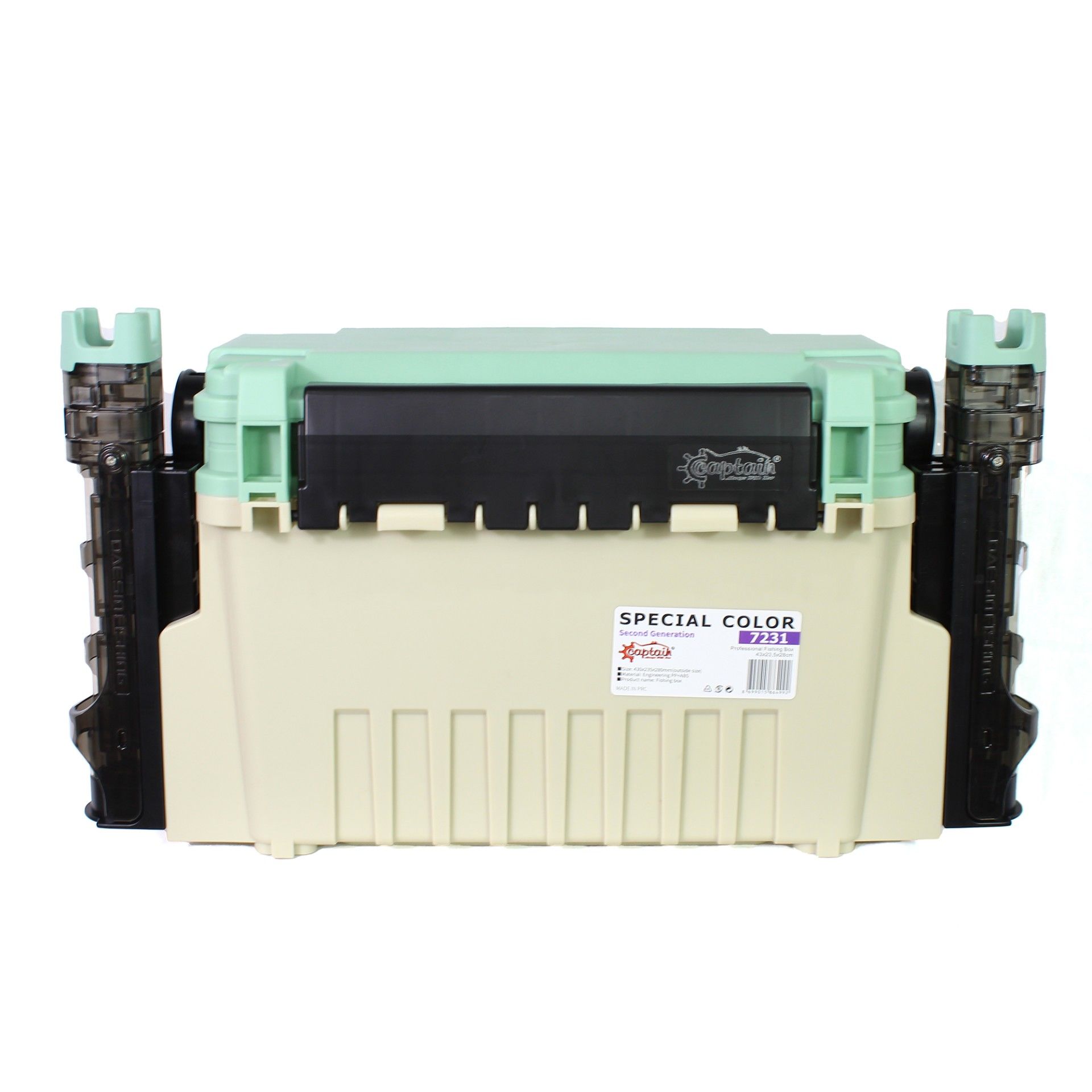 Captain 7231 Profesyonel Surf ve Spin Takım Çantası 2 Kamış Tutucu 43x24x28cm