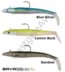 Savage gear Sandeel 20cm 150g 2+1 Adet Suni Yem Blue Silver
