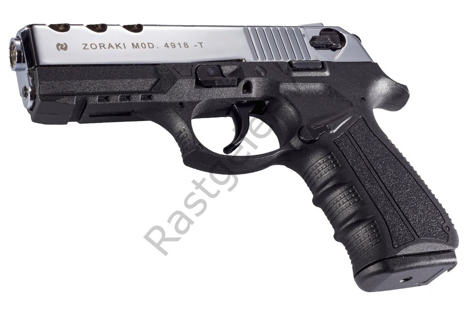Zoraki 4918 - 9mm Parlak Krom Kurusıkı Tabanca