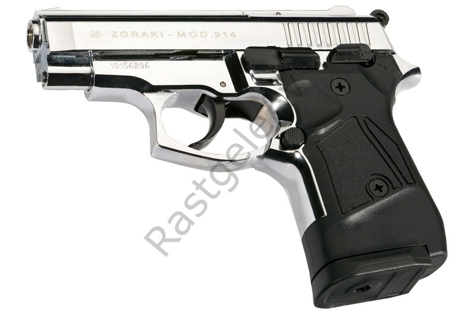Zoraki Mod 914 - 9mm Parlak Krom Kurusıkı Tabanca