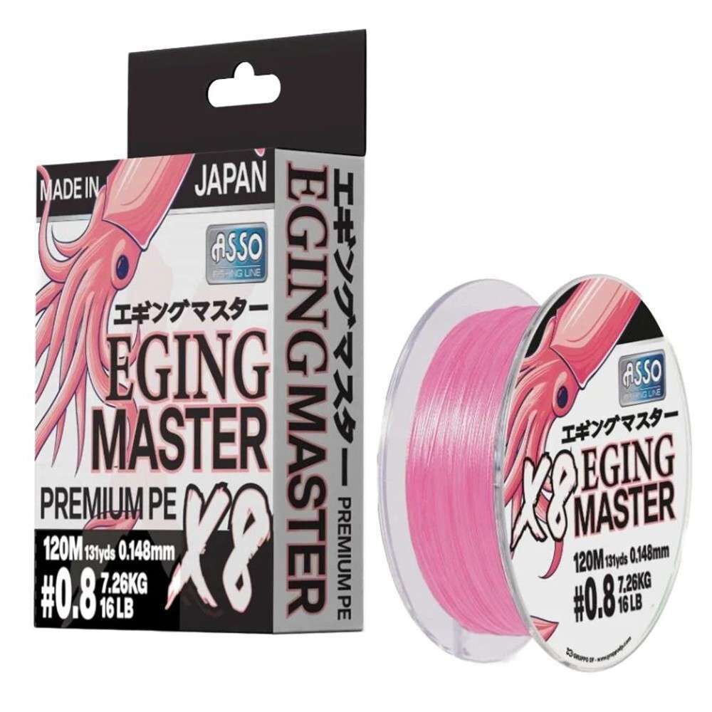 Asso 8X Eging Master PE 8 Örgü İp Misina 120mt Pink