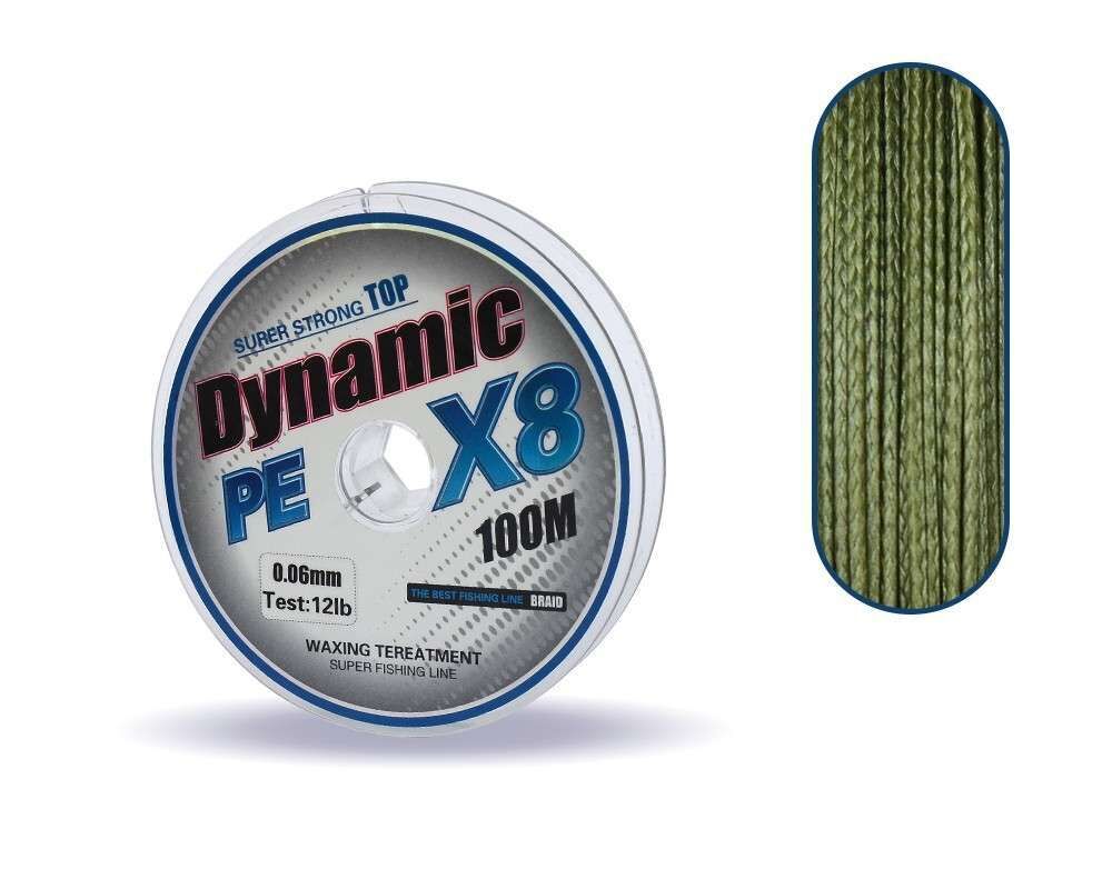 Captain Dynamic Soft PE 8 Örgü İp Misina 100mt Yeşil Standart - 0.12 MM