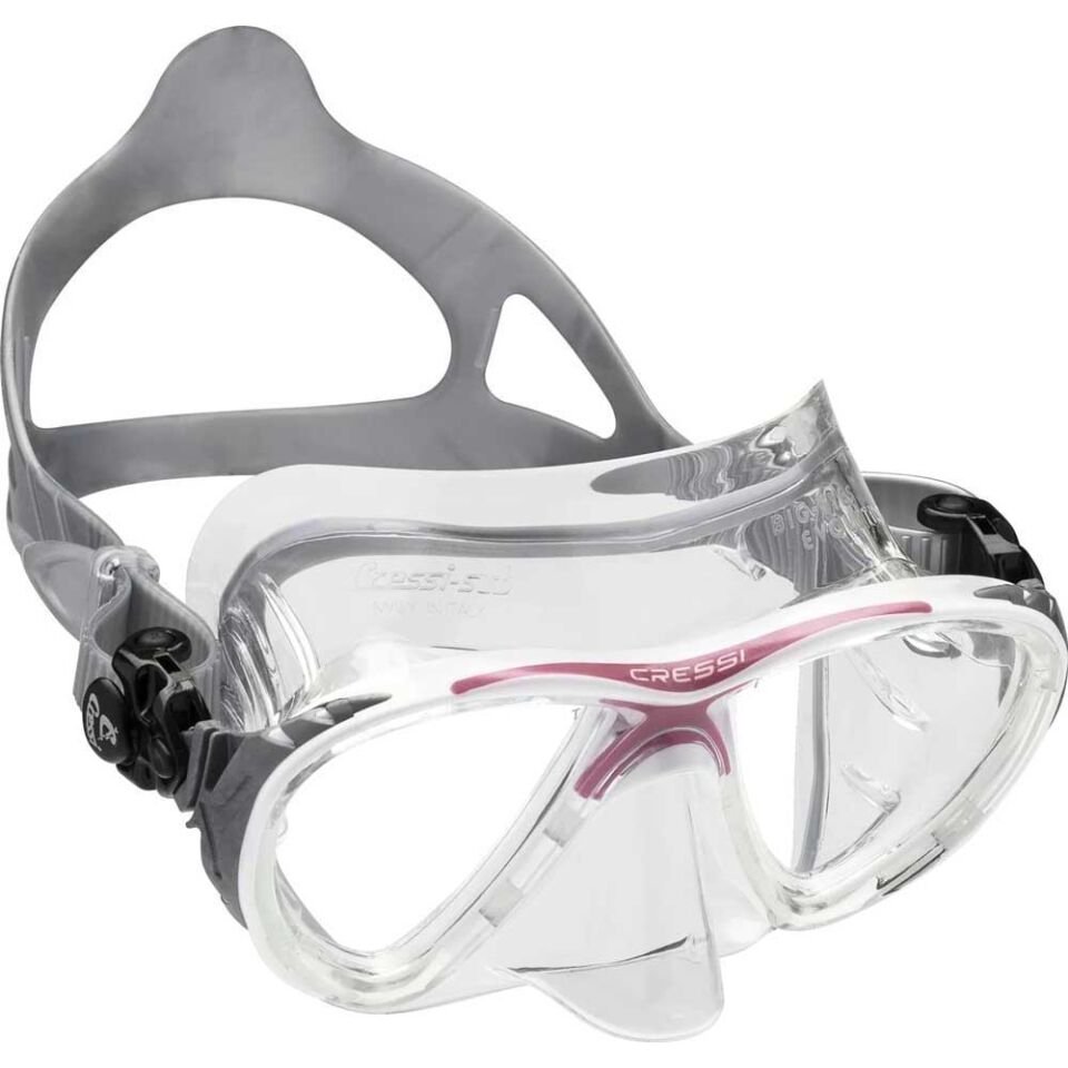 Cressi Big Eyes Evolution Crystal Dalış Maskesi WHITE-PINK