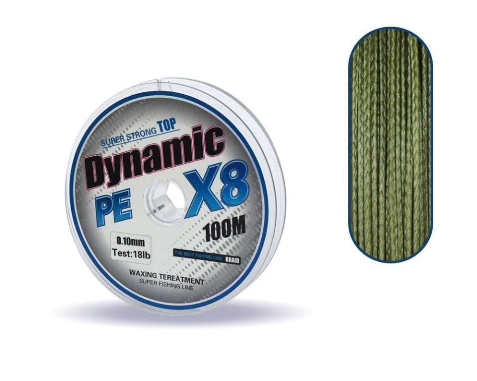 Captain Dynamic Soft PE 8 Örgü İp Misina 100mt Yeşil Standart - 0.10 MM