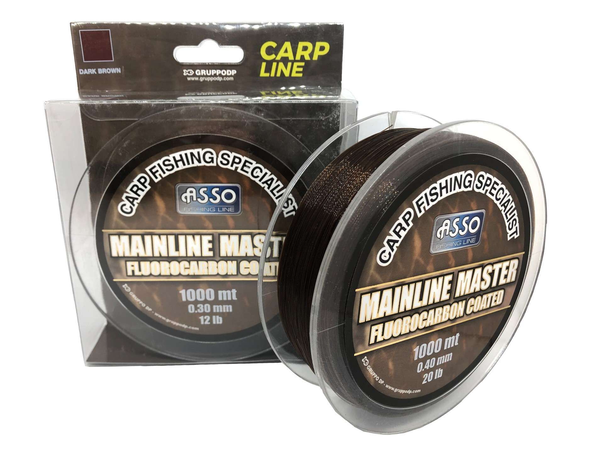 Asso Mainline Master Carp FC COATED 1000mt Carp Line Dark Brown