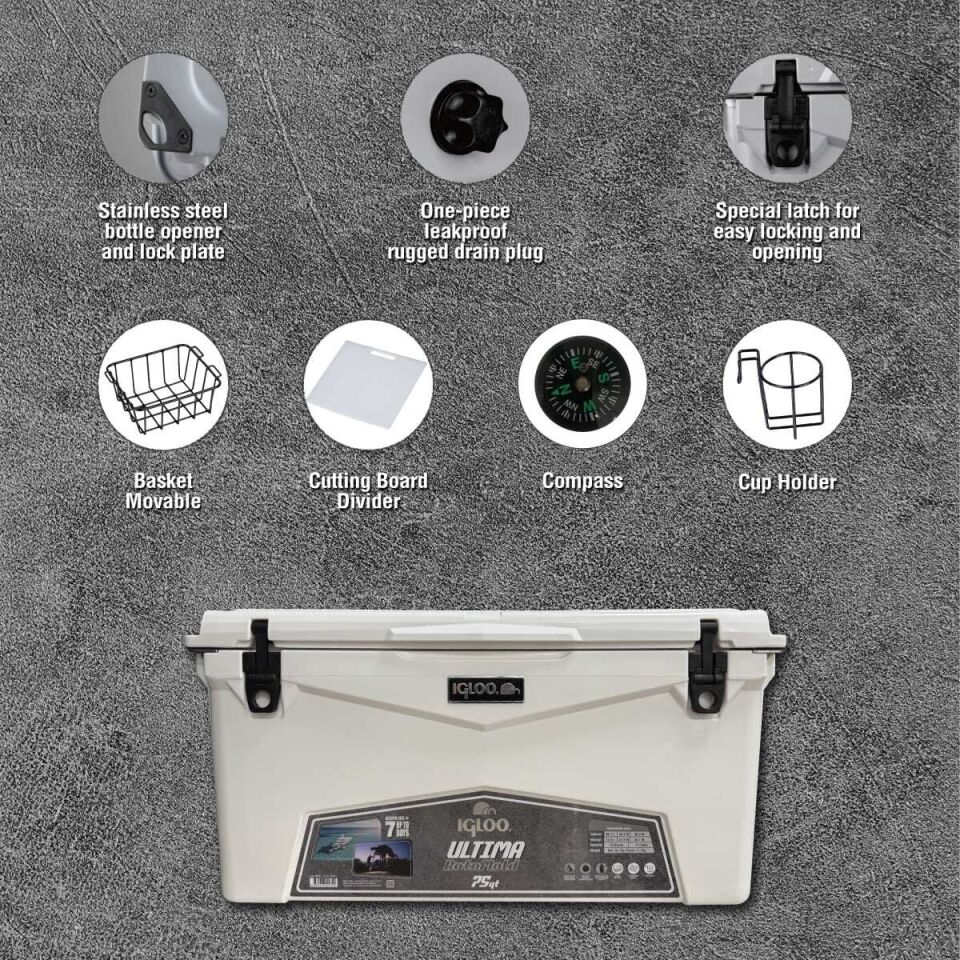 IGLOO Ultima 75 Qt RotoMold Buzluk 71 Litre