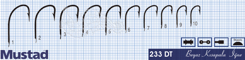 Mustad Olta İğnesi 233DT 50li