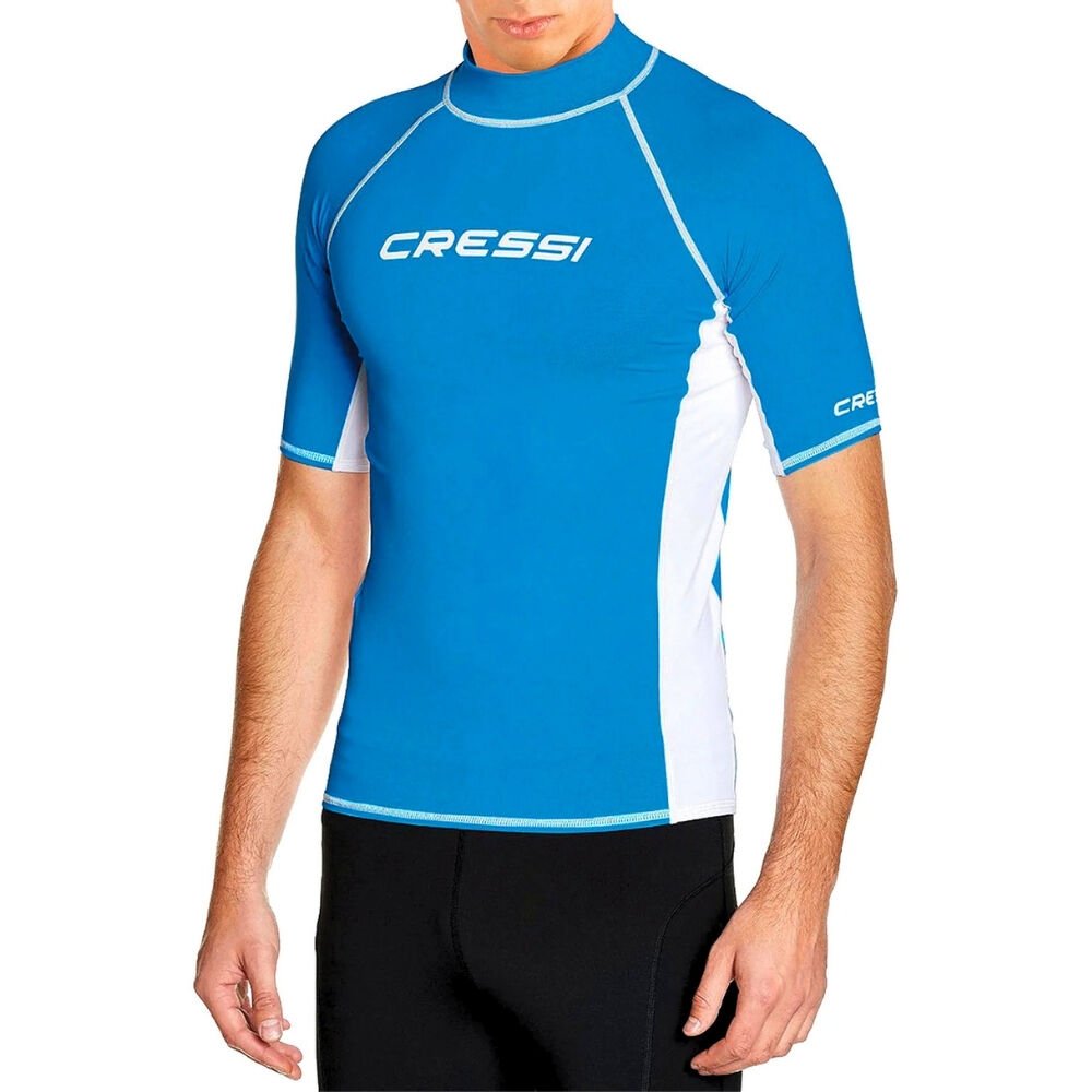 Cressi Rash Guard Man Kısa Kollu T-Shirt BLUE-WHITE - NO:5