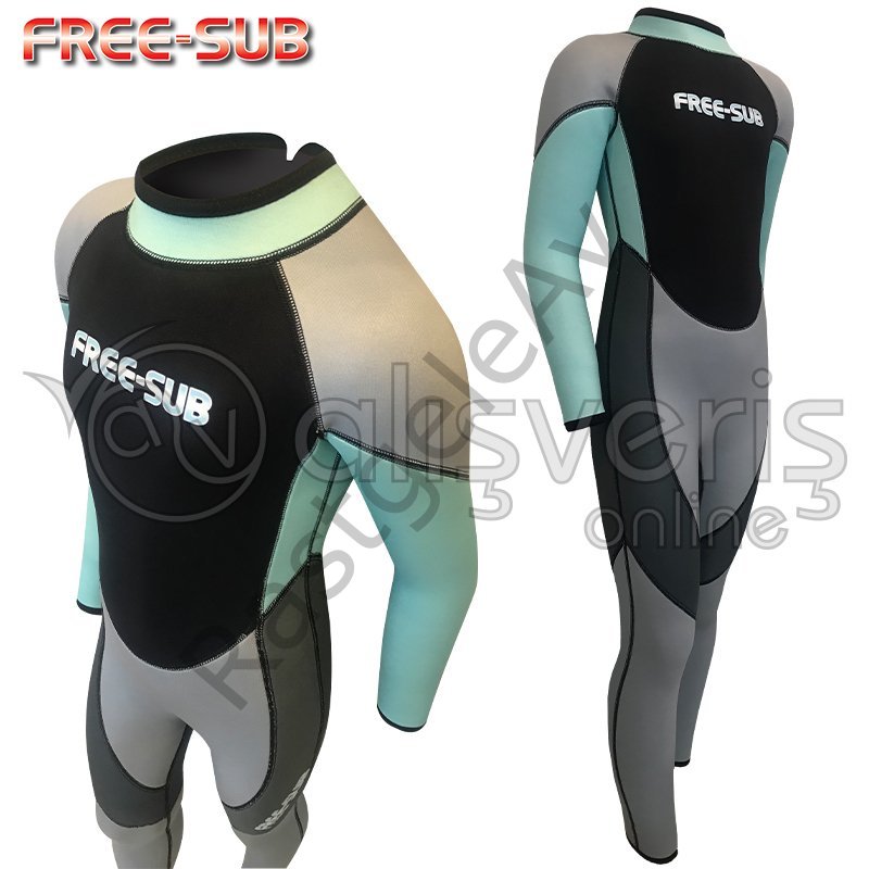 FREE-SUB ÇOCUK SÖRF ve DALIŞ ELBİSESİ TURKUAZ 3MM