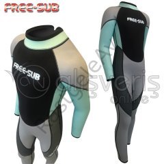 FREE-SUB ÇOCUK SÖRF ve DALIŞ ELBİSESİ TURKUAZ 3MM