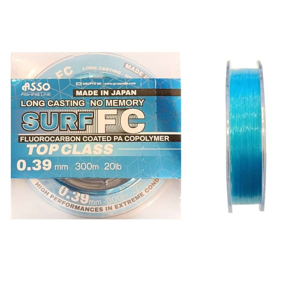 Asso Surf FC COATED Copolymer 300mt Long Casting No Memory Blue