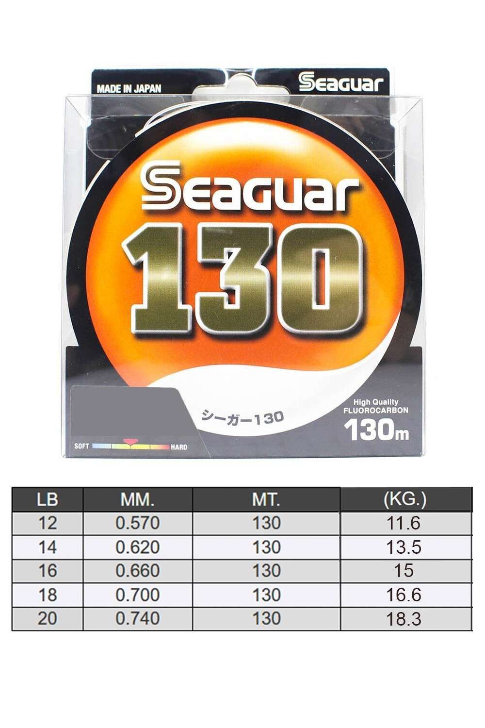Seaguar 130 %100 Fluoro Carbon Misina 130mt