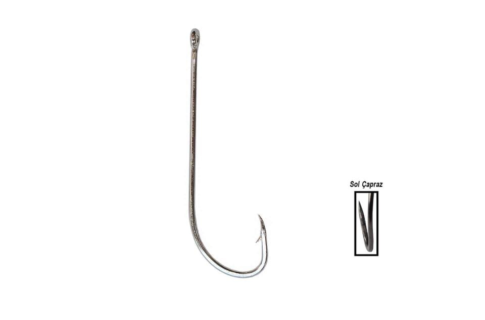 Youvella 1375 Uzun Pala Delikli Çapraz Lüfer İğnesi 100lü Kutu Nikel