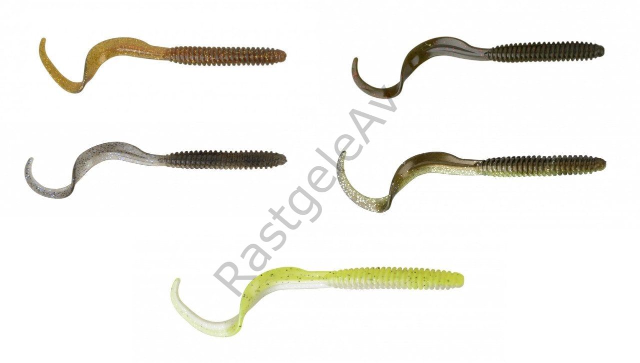 Savage gear LB Rib Worm 90 mm 10 Adet Suni Yem Blue Glitter