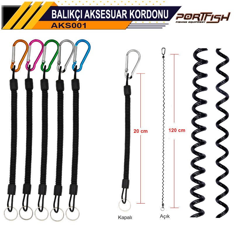Portfish Karabinalı Balıkçı Aksesuar Kordonu