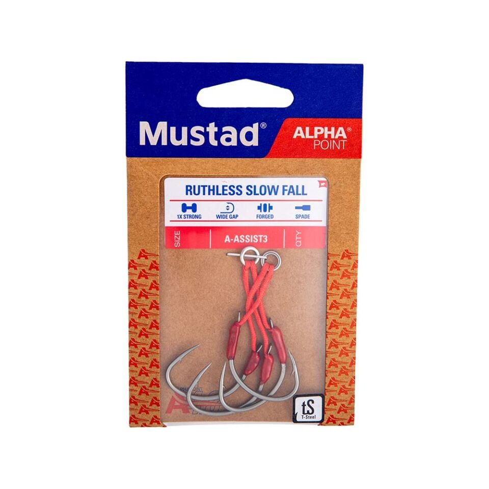 Mustad Alpha Point Ruthless Slow Fall Asist Olta İğnesi A-ASSIST3
