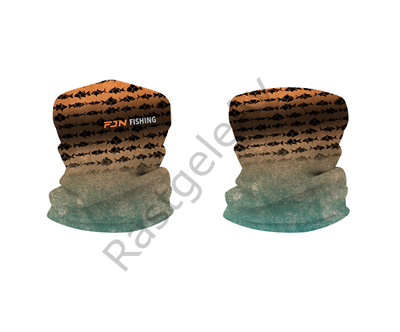 Fujin Neck Gaiter Boyunluk Aqua Orange Fish