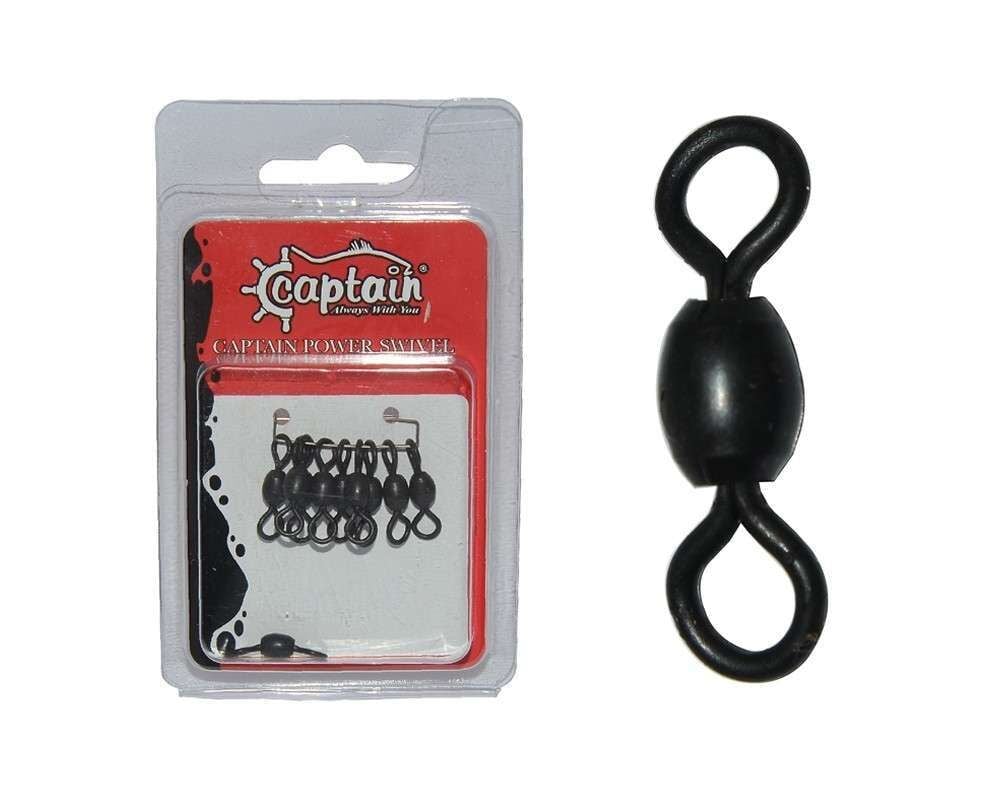 Captain 5008 Rulmanlı Crane Fırdöndü 6lı Paket Mat Black