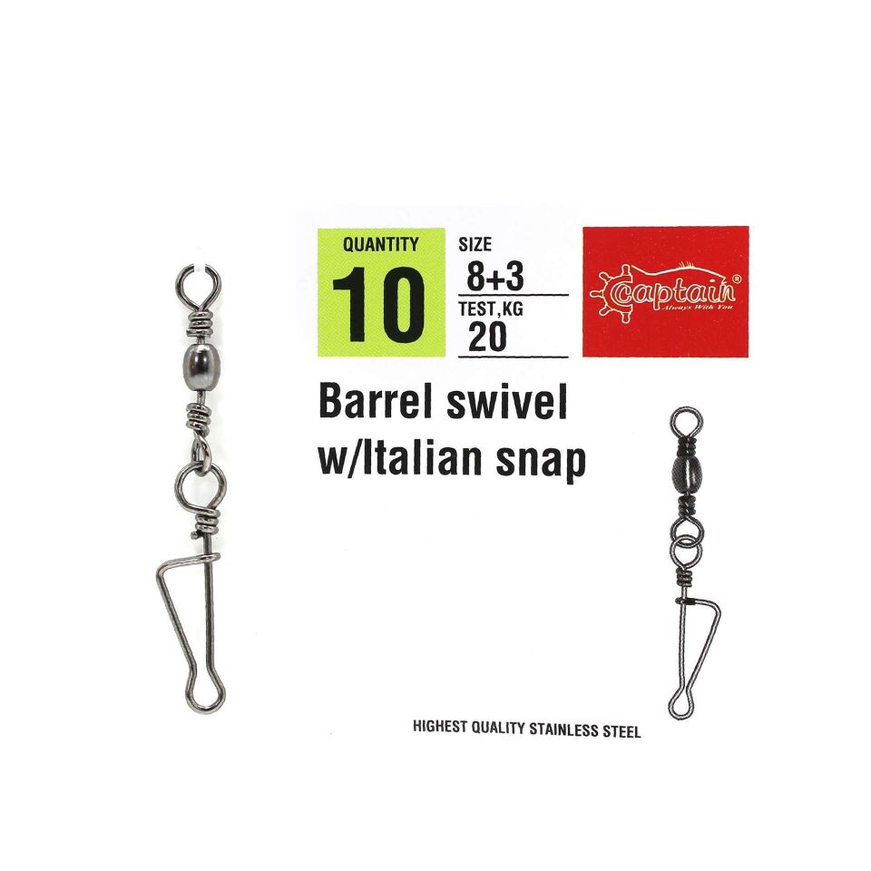 Captain 5025 İtalyan Klips 10lu Paket Black Nikel