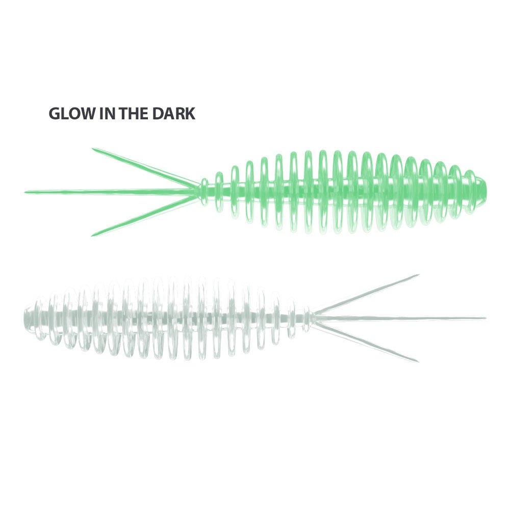Libra Lures Turbo Worm Cheese Suni Yem GLOW UV GREEN - 56MM