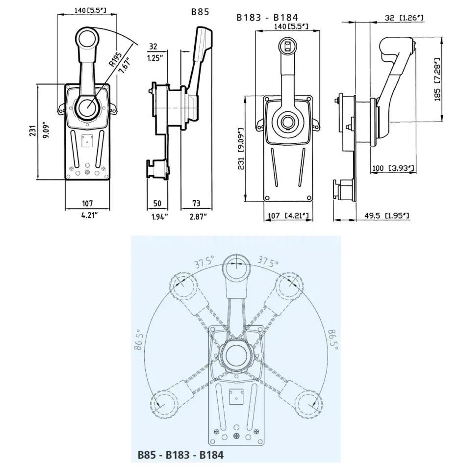 Ultraflex Tekli Kol Yandan Montaj B85