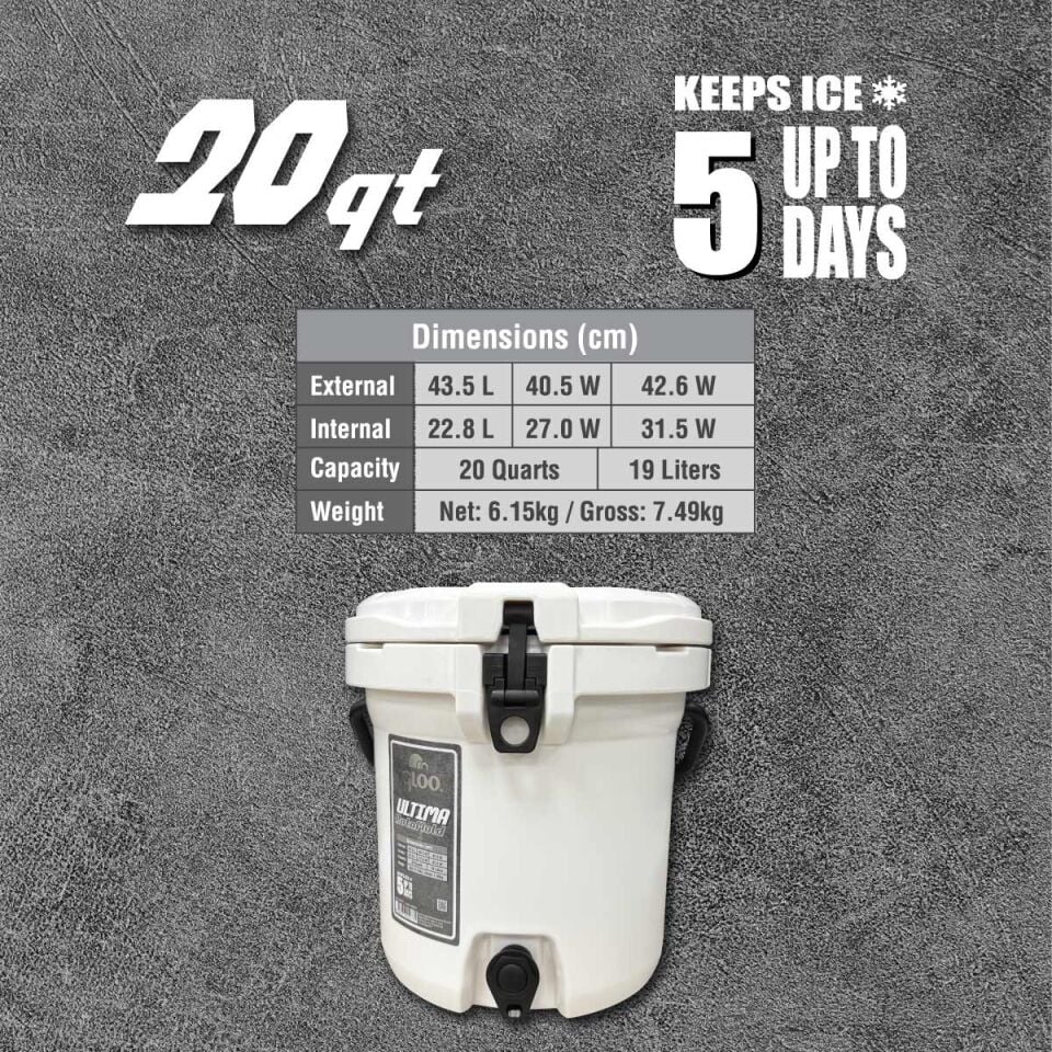 IGLOO Ultima 5 Gallon Musluklu RotoMold Fıçı 19 Litre