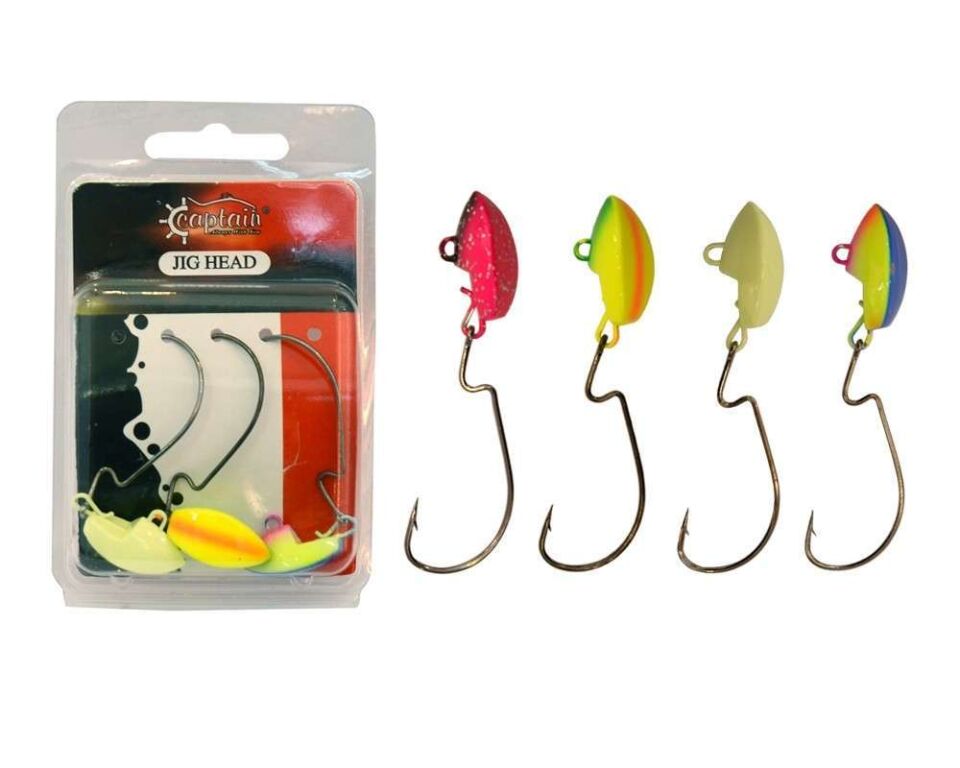 Captain Jig Head Current Offset İğneli Jig Head 3lü Mix Set