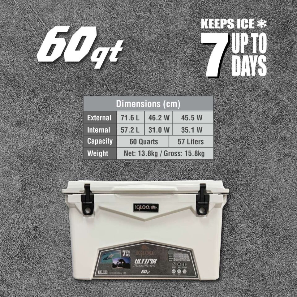 IGLOO Ultima 60 Qt RotoMold Buzluk 57 Litre