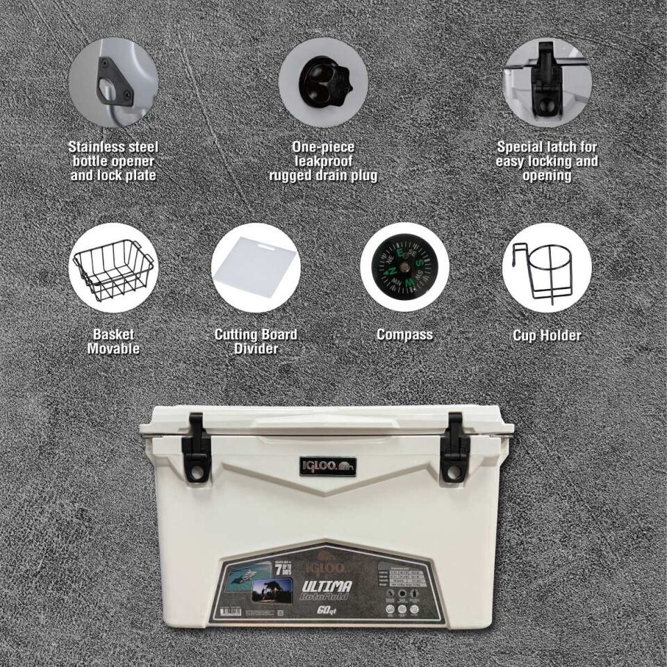 IGLOO Ultima 60 Qt RotoMold Buzluk 57 Litre