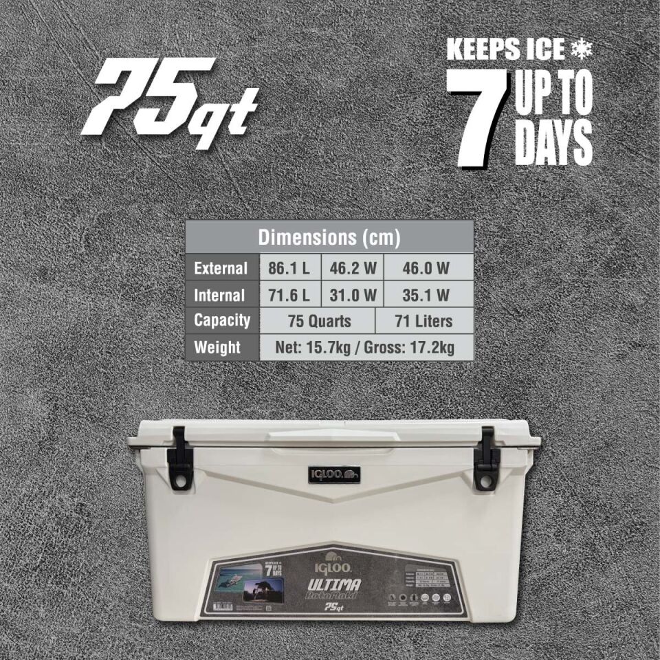 IGLOO Ultima 75 Qt RotoMold Buzluk 71 Litre
