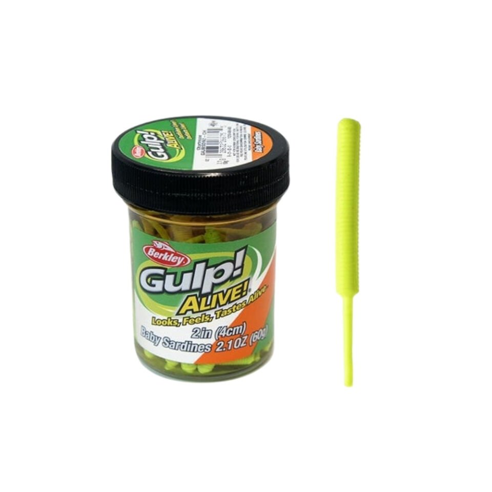 Berkley Gulp Alive Baby Sardine Sahte Yemi ORANGE TİGER - 4 CM 60 GR