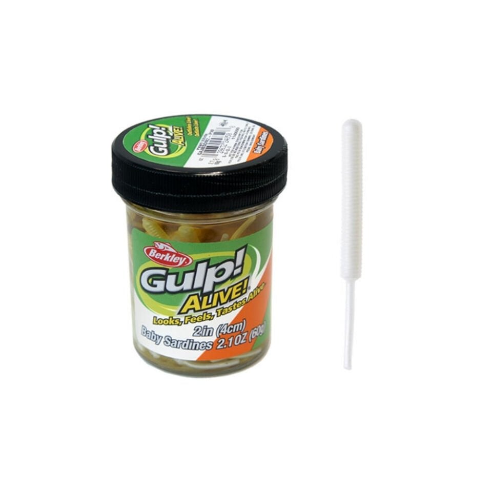 Berkley Gulp Alive Baby Sardine Sahte Yemi ORANGE TİGER - 4 CM 60 GR
