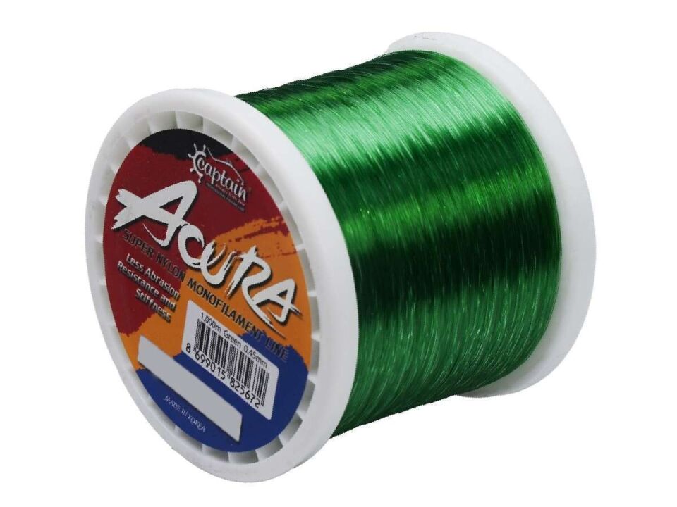 Captain Acura 1000mt Monofilament Misina Yeşil Standart - 0.30 MM