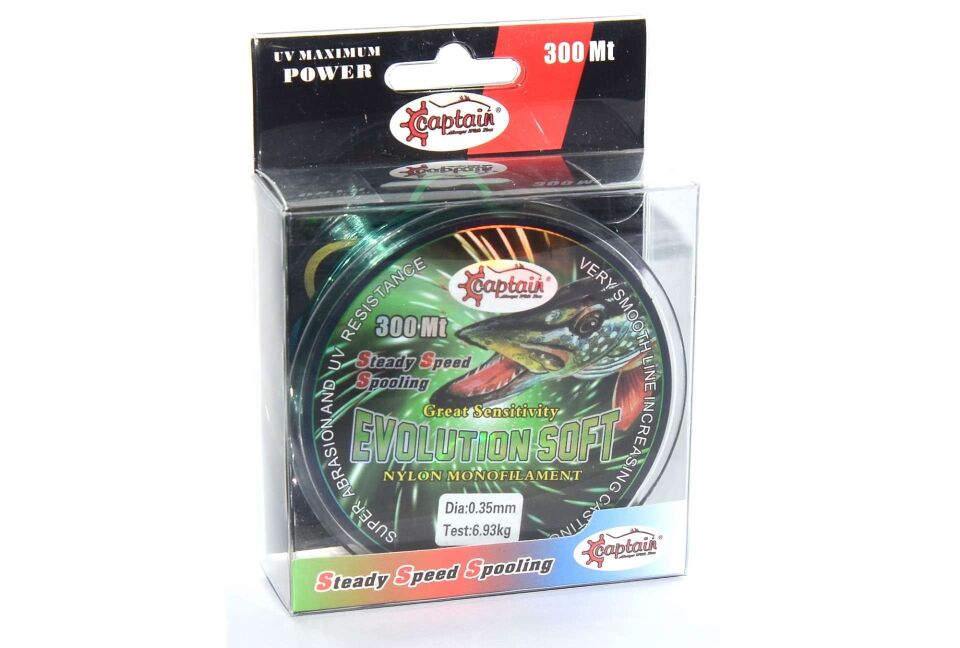 Captain Evolution Soft 300mt Monofilament Misina Yeşil Standart - 0.35 MM