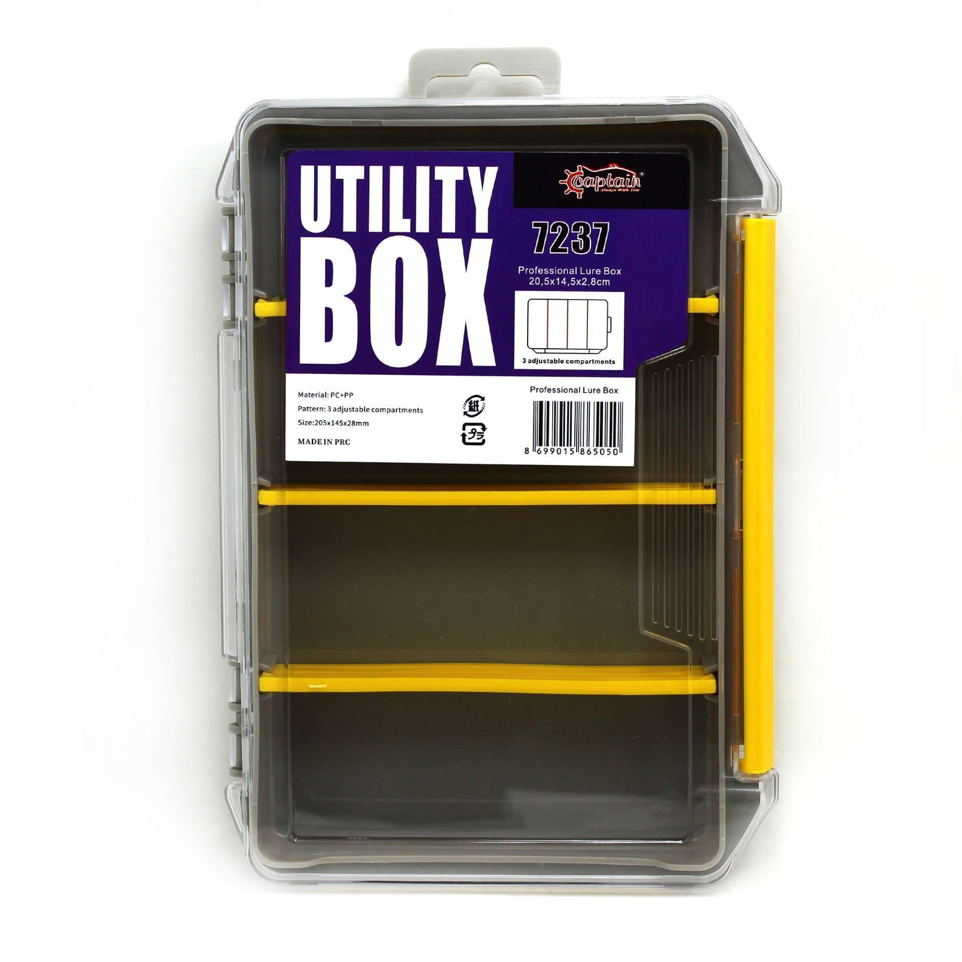 Captain 7237 Profesyonel Sahte Balık ve Jig Kutusu 20x14x3cm