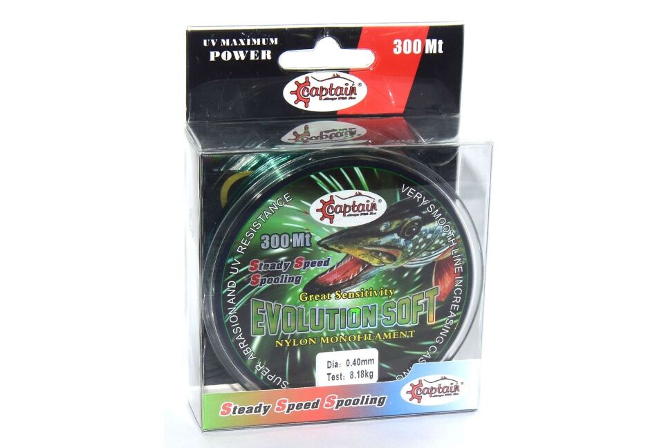 Captain Evolution Soft 300mt Monofilament Misina Yeşil Standart - 0.40 MM