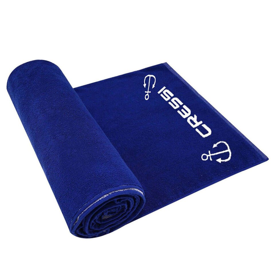 Cressi Cotton Frame Yüzde Yüz Pamuklu Plaj Havlusu NAVY - 90X180CM