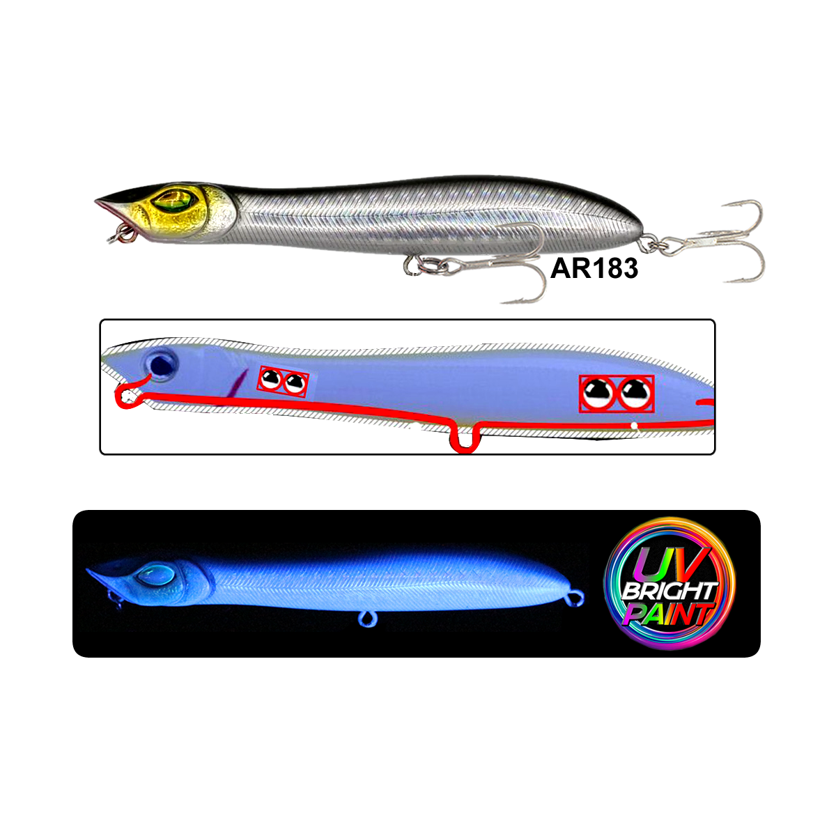 Croax Zigzag 106Mm 11Gr Su Üstü Maket Balık AR183