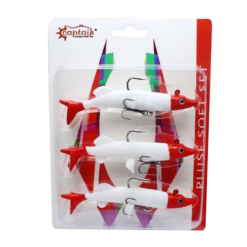 Captain 3067 Pluse Soft 12cm Turna Silikonu 3lü Set Suni Yem 1