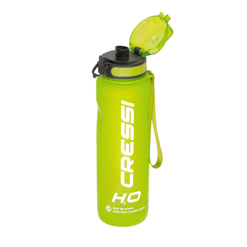 Cressi H2O Frosted Cam Termal Suluk FOSFOR YEŞİL - 1 LT
