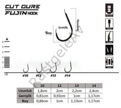Fujin Cut Gure Deliksiz Düz Olta Kancası
