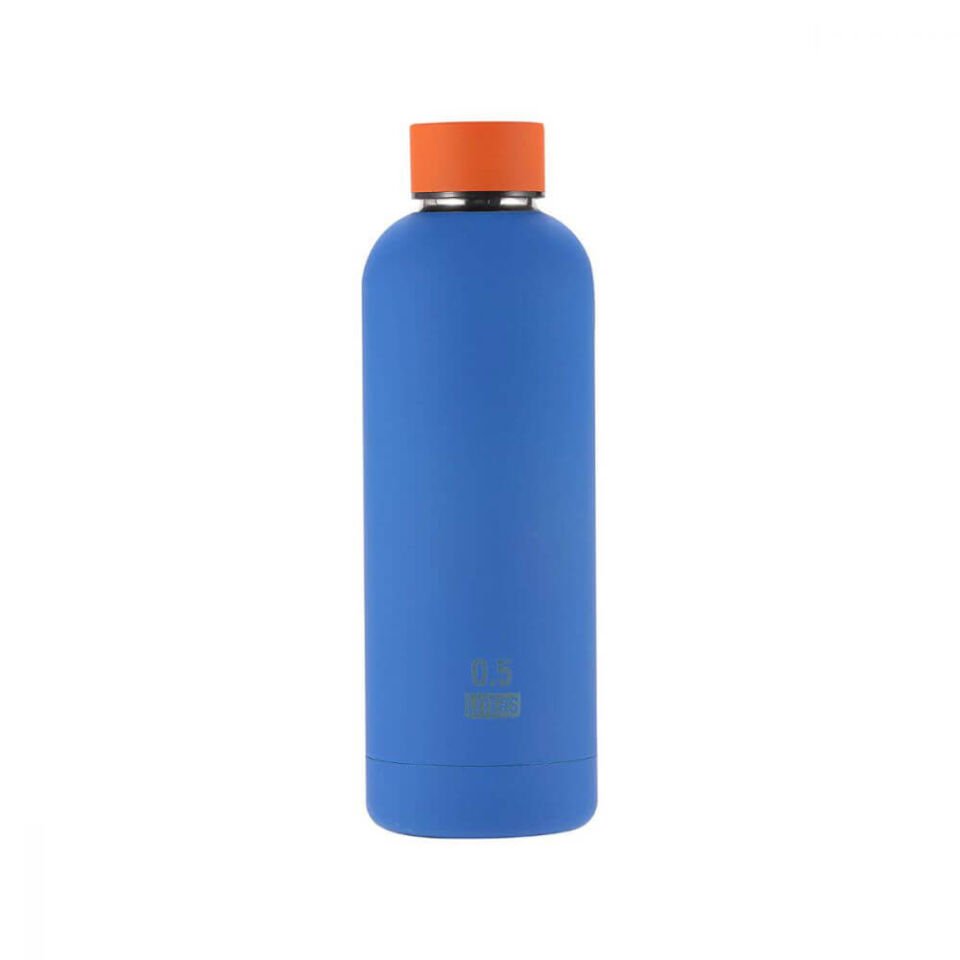 Cressi Kauçuk Kaplı Termal Suluk MAVİ - TURUNCU - 500 ML