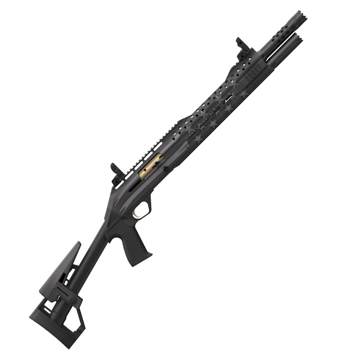 Serengeti SR 22 Gri Yıldızlı Şarjörlü Av Tüfeği 12 Kalibre - CP-408