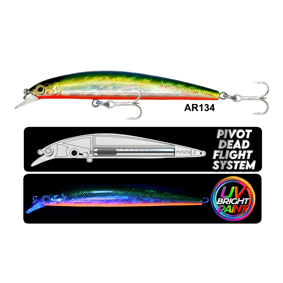 Negro Floating 95Mm 10.5Gr  Maket Balık AR134
